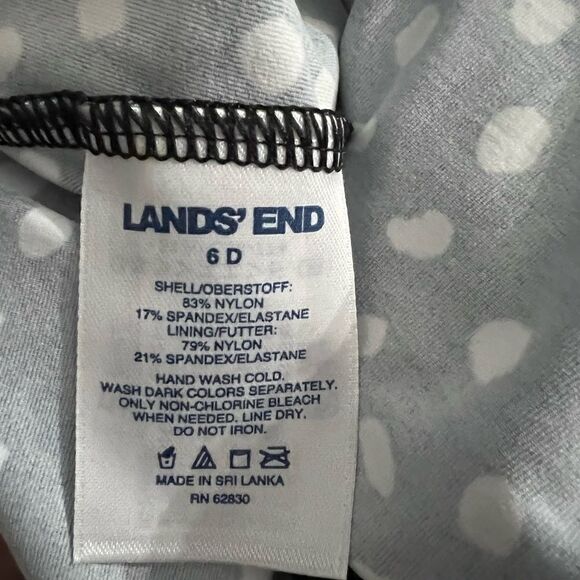 Land's End One Piece Swimtop Full Support Size 6D - Picture 8 of 14